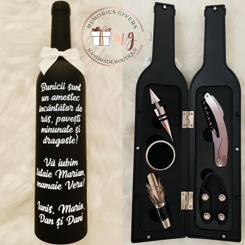 Sticla cu accesorii sau băutură personalizată