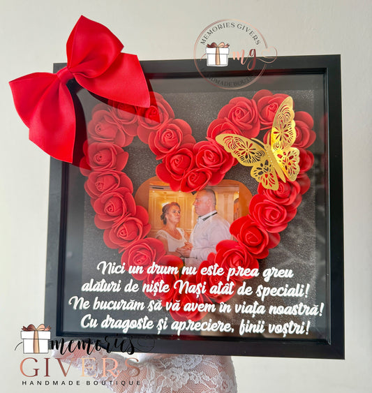 Tablou cu trandafiri cu sau fără sticlă