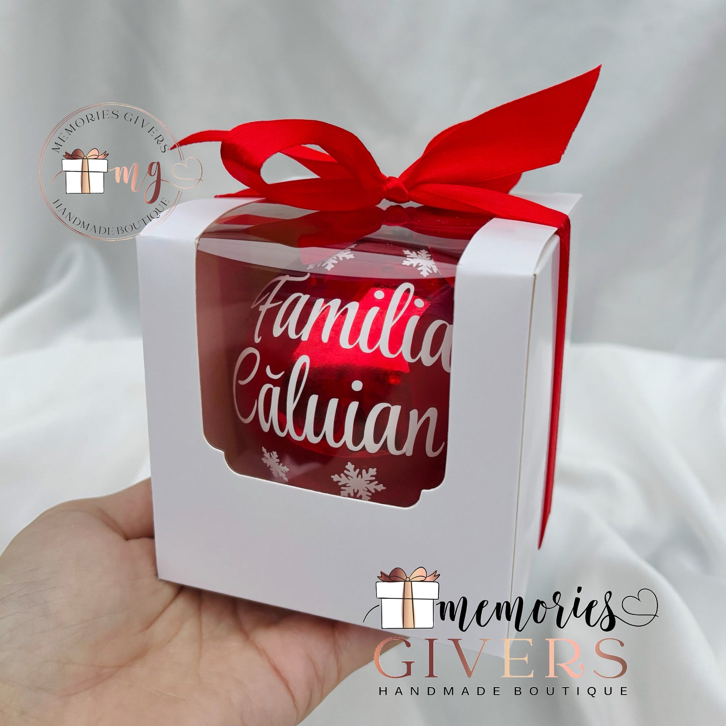 Glob roșu personalizat 8cm