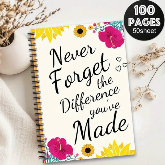 Agendă cu spirală și 100 de pagini 21 x 14.5 cm