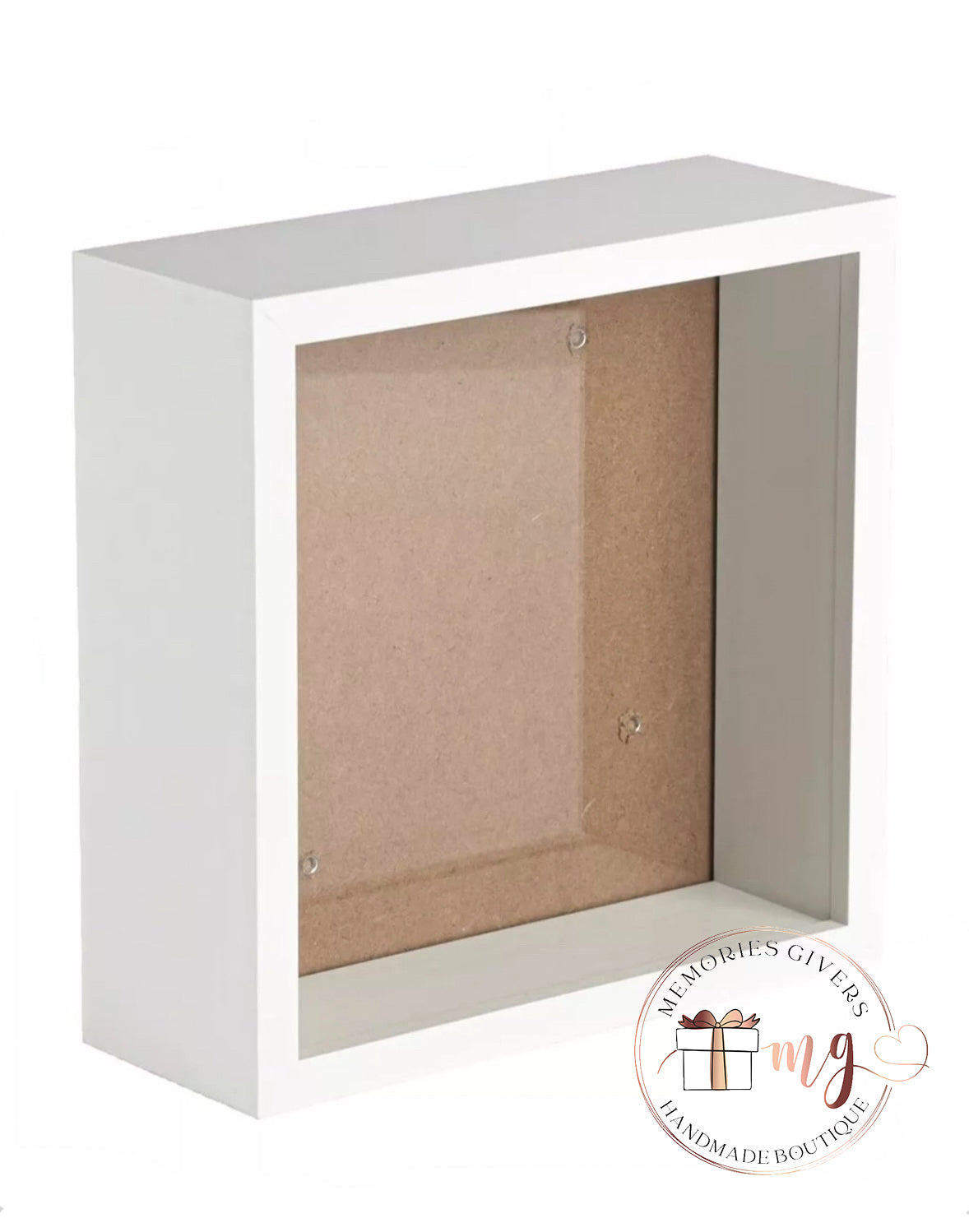 Tablou alb 21x21x6 cm