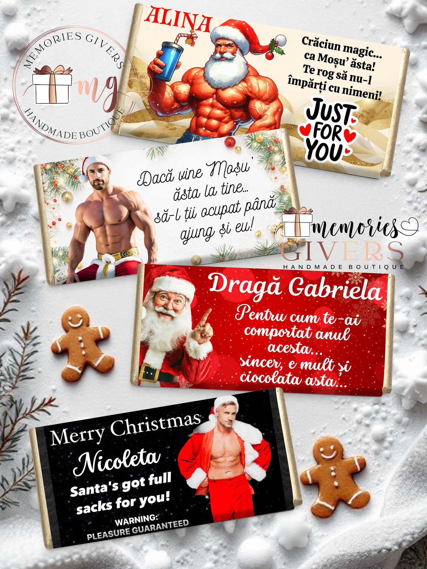 Ciocolată Galaxy cu Moș Crăciun sexy