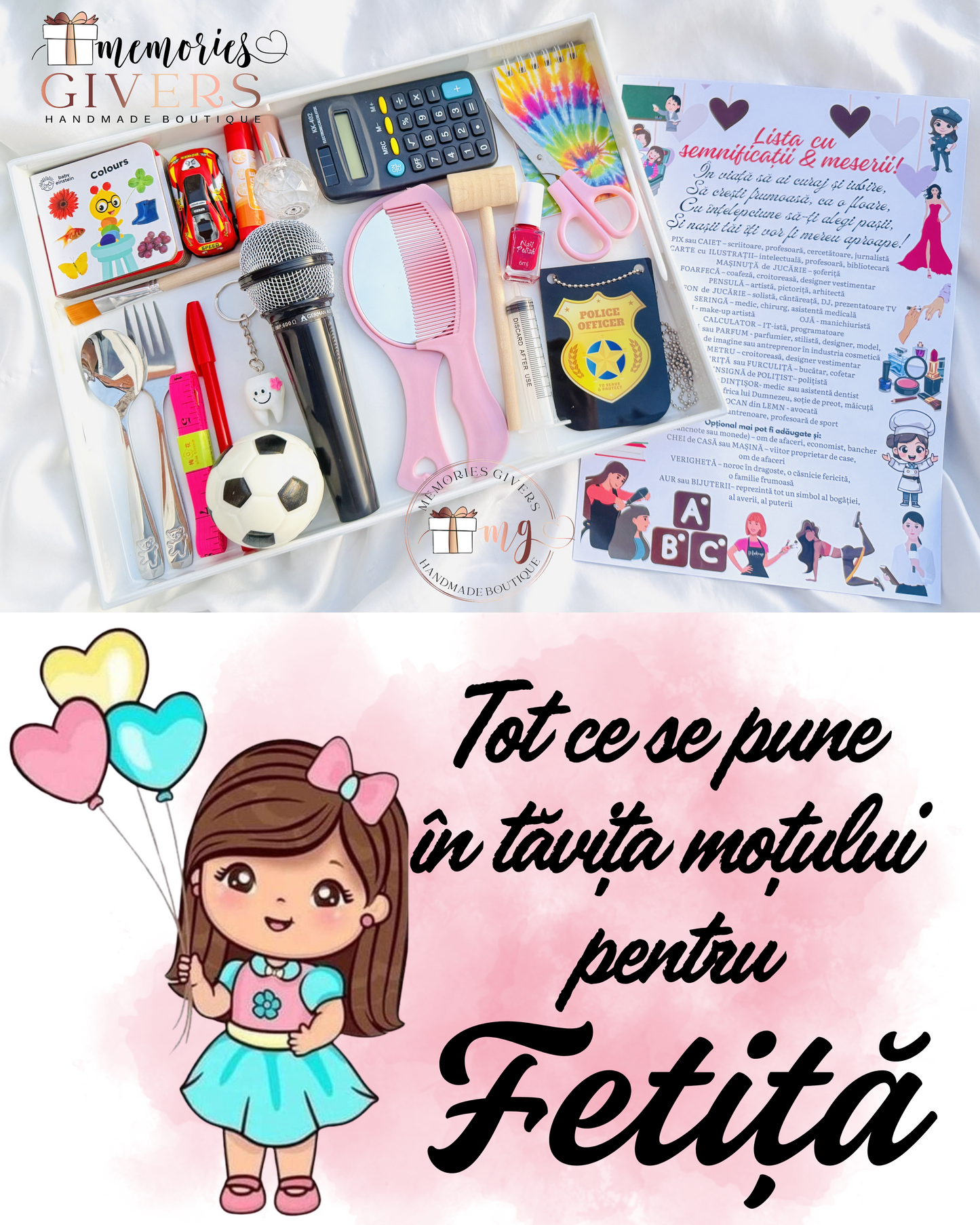 20 de obiecte ce se pun în tăvița pentru FETIȚĂ + semnificația lor
