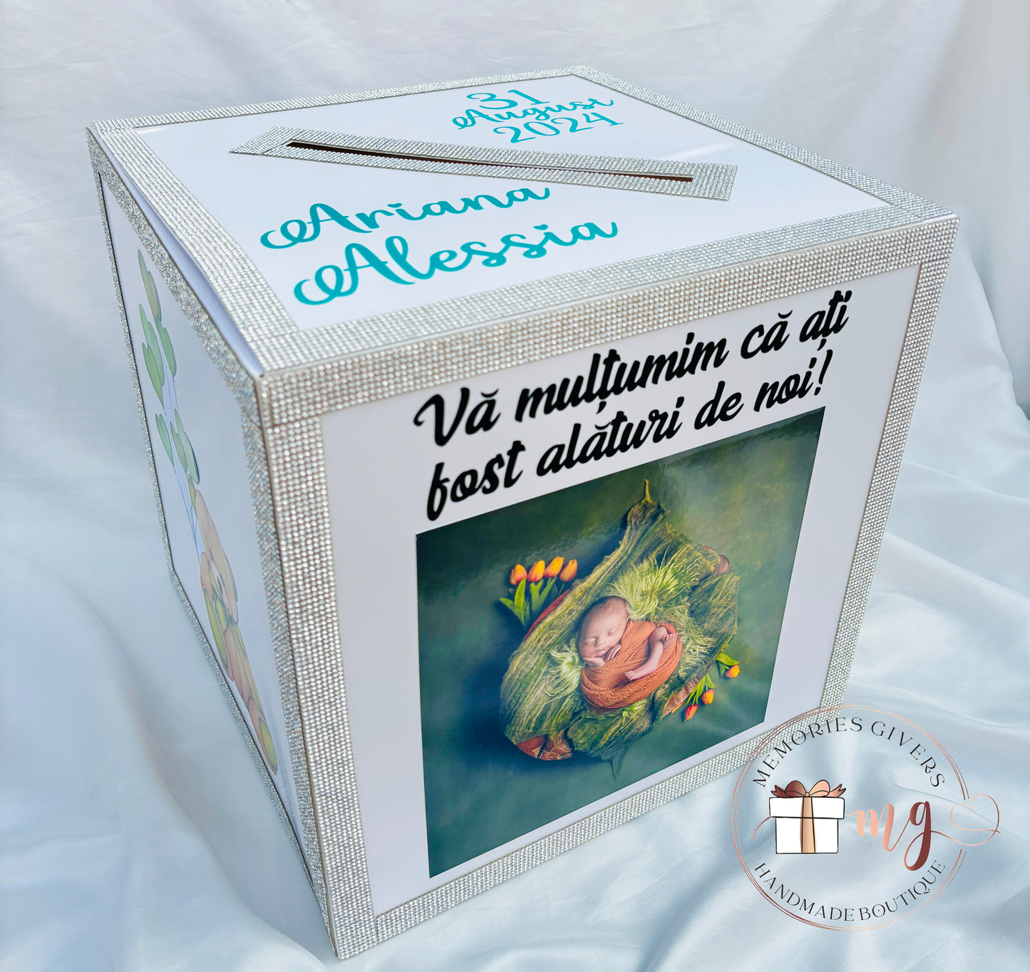 Cutie din carton pentru bani/dar - model fete