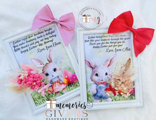 Tablou 18x30cm cu mesaj și buchețel din flori uscate