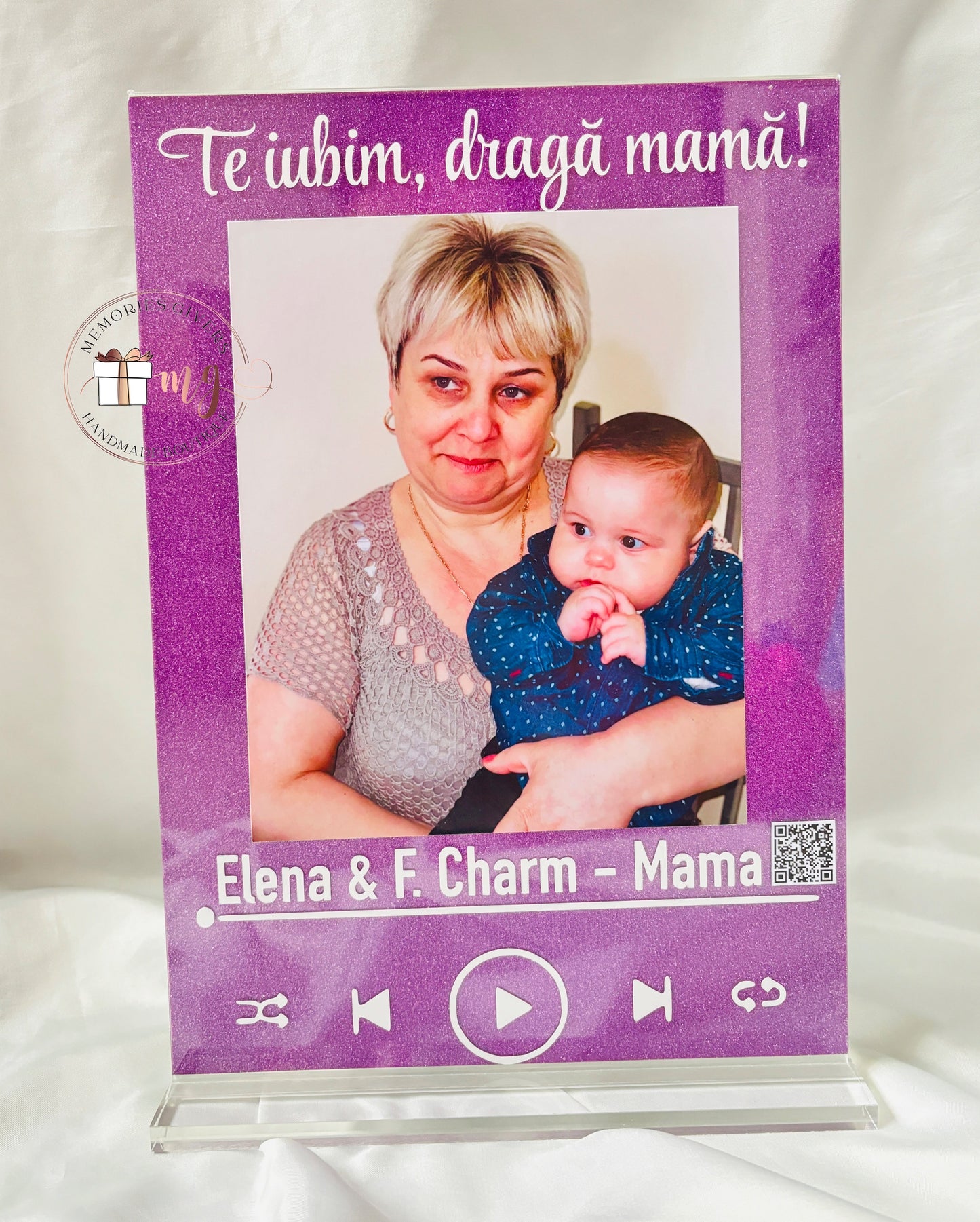 Placă acrilică/tablou A4 cu melodie cu sau fără sticlă