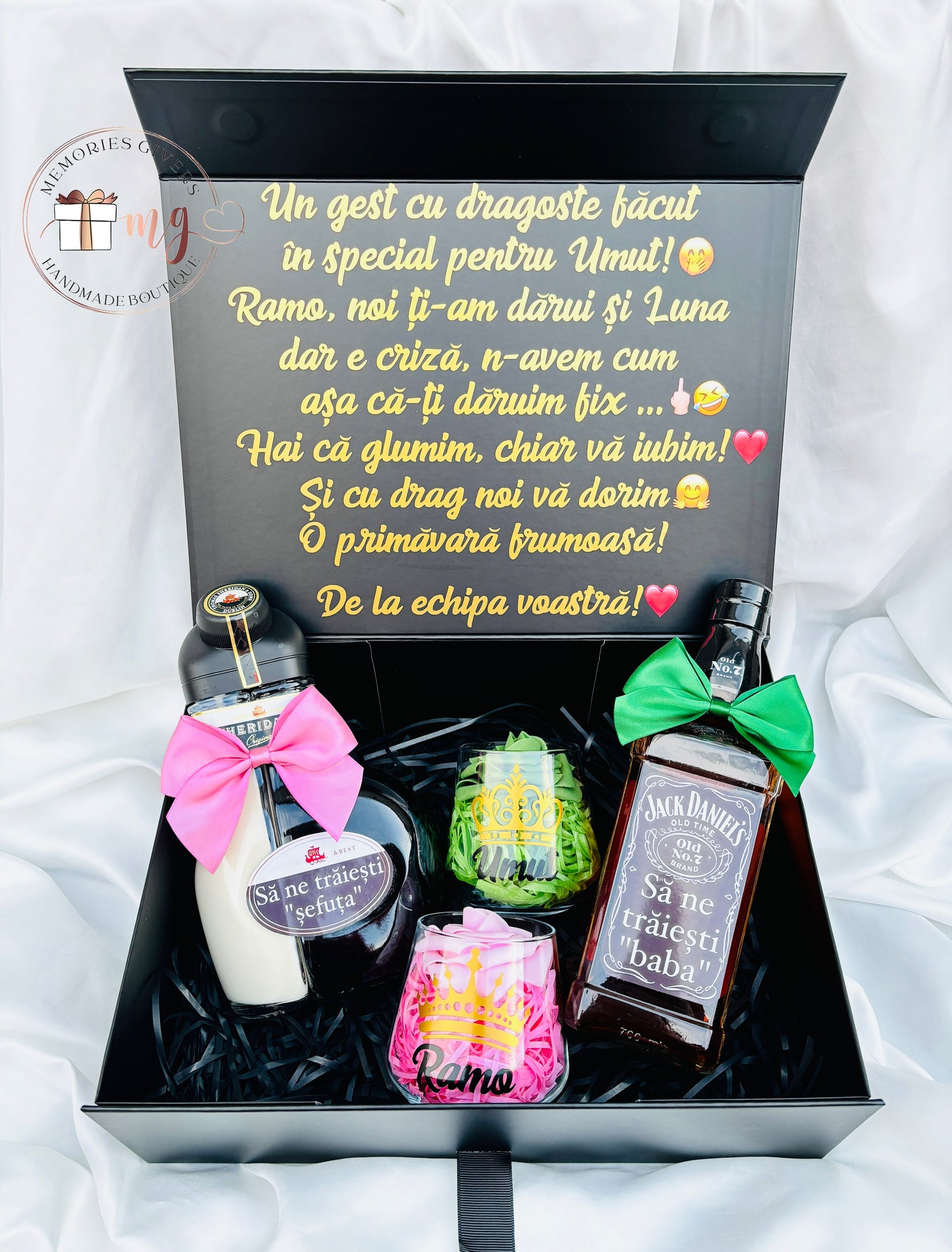 Set cu Jack Daniel's & Sheridan's și 2 pahare