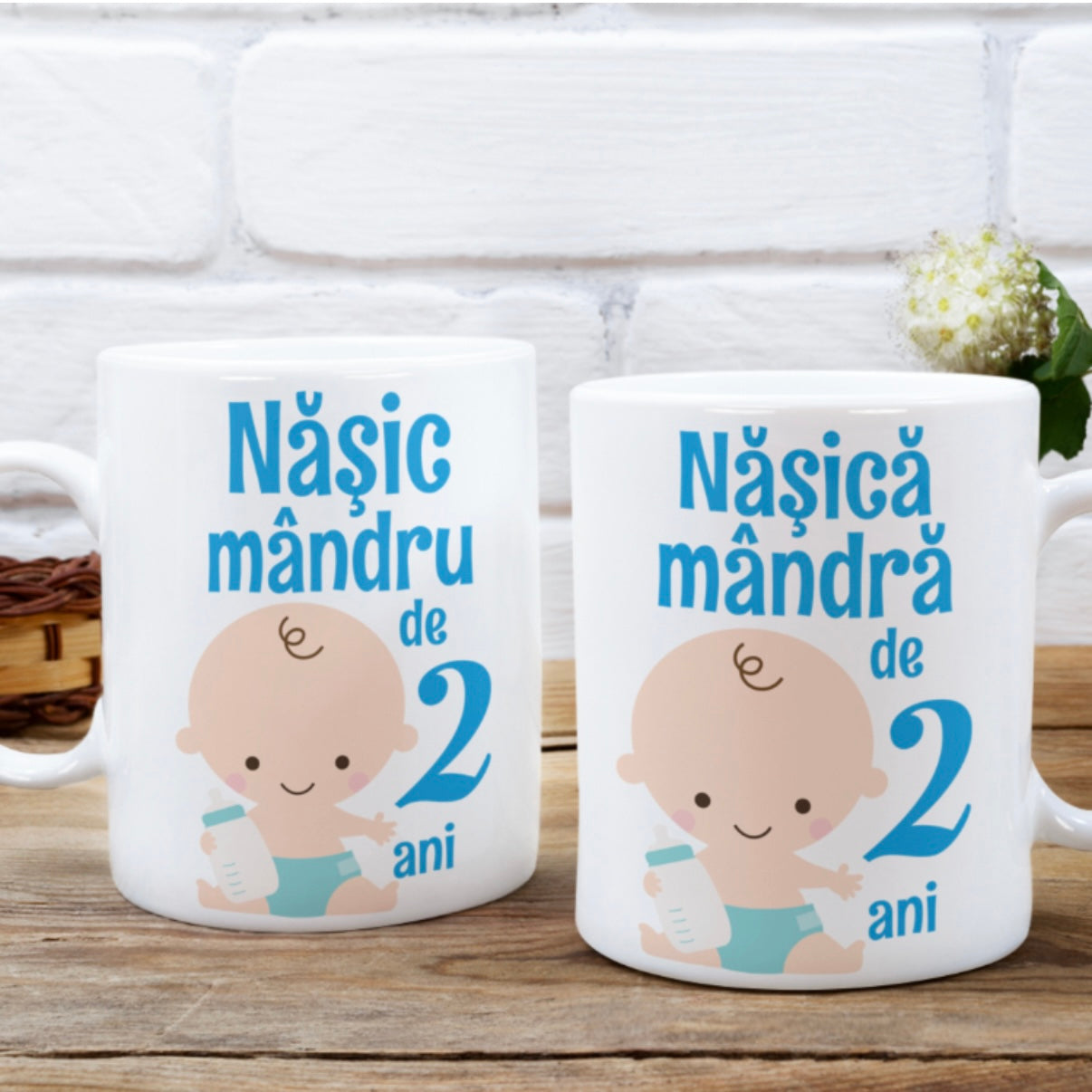 Căni personalizate pentru Nașii de Botez