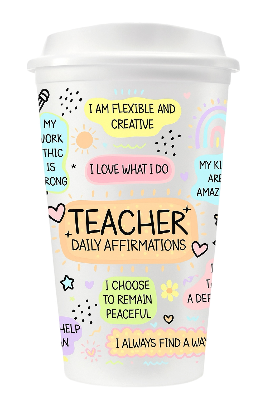 Pahar cu capac din plastic pentru cafea 470ml 15x9cm