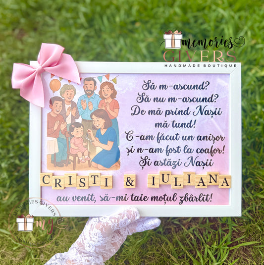 Tabloul A4 cu litere de lemn cu sau fără sticlă