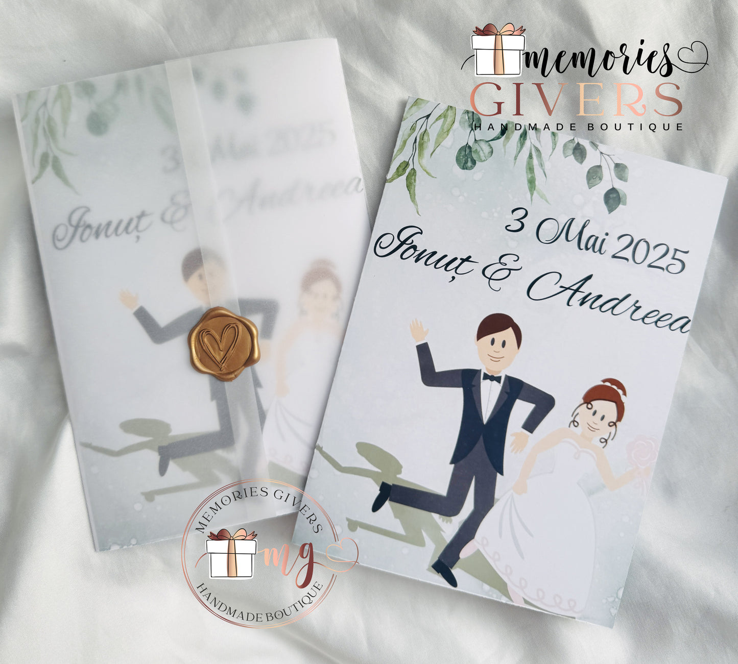 Invitație nuntă tip carte