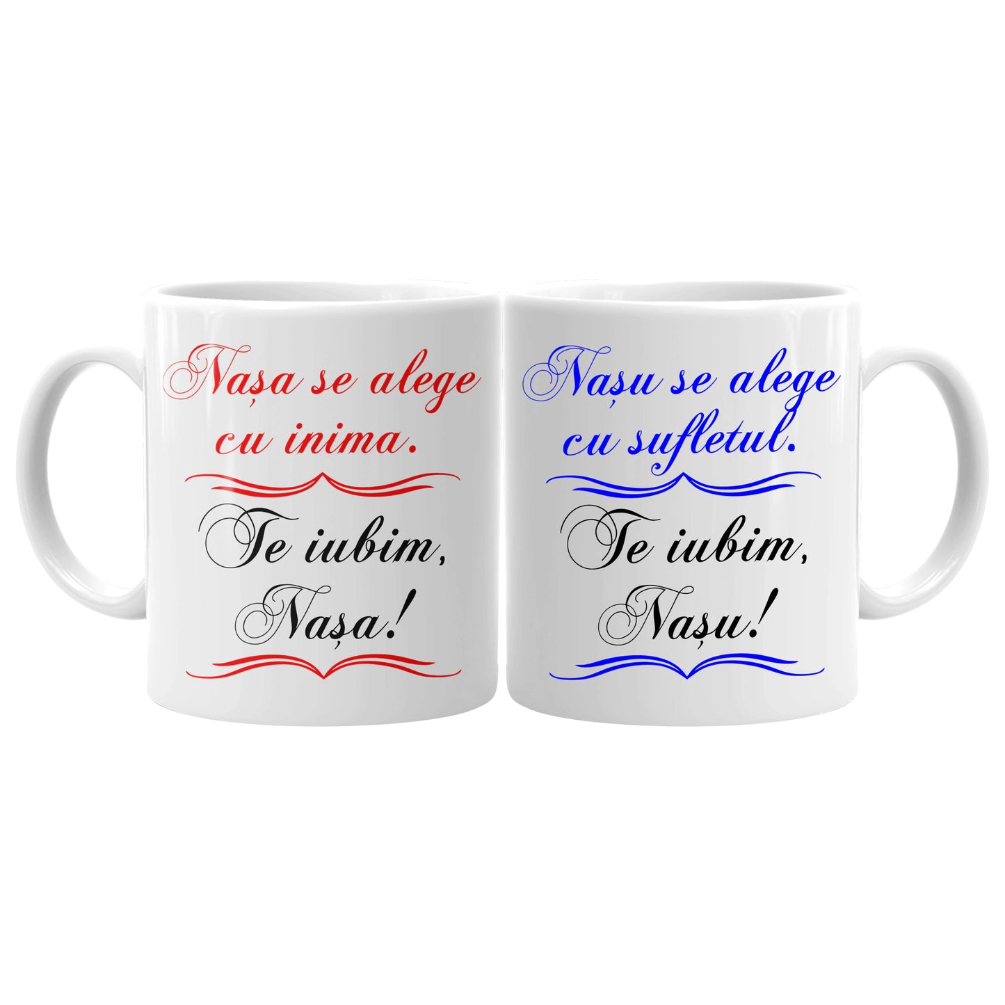 Căni personalizate pentru Nașii de Cununie
