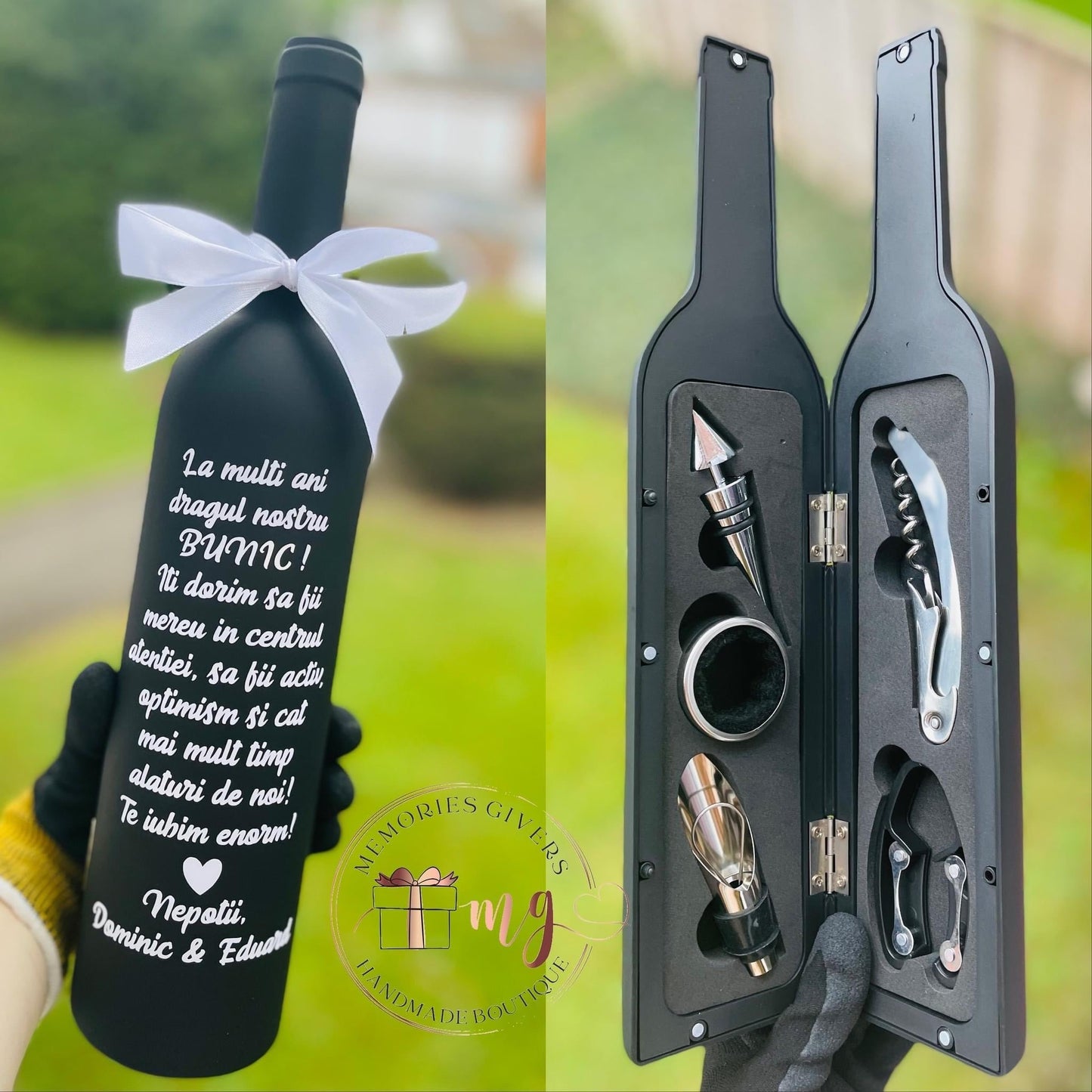 Sticla cu accesorii sau băutură personalizată