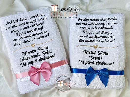 Prosoape de baie personalizate cu vinyl 70x130cm