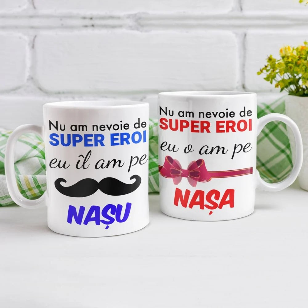Căni personalizate pentru Nașii de Botez