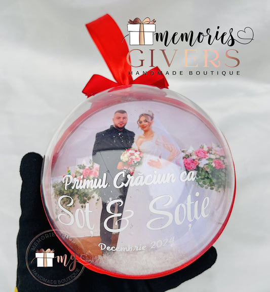 Glob gigant 12cm cu poză și mesaj (video real după poze)