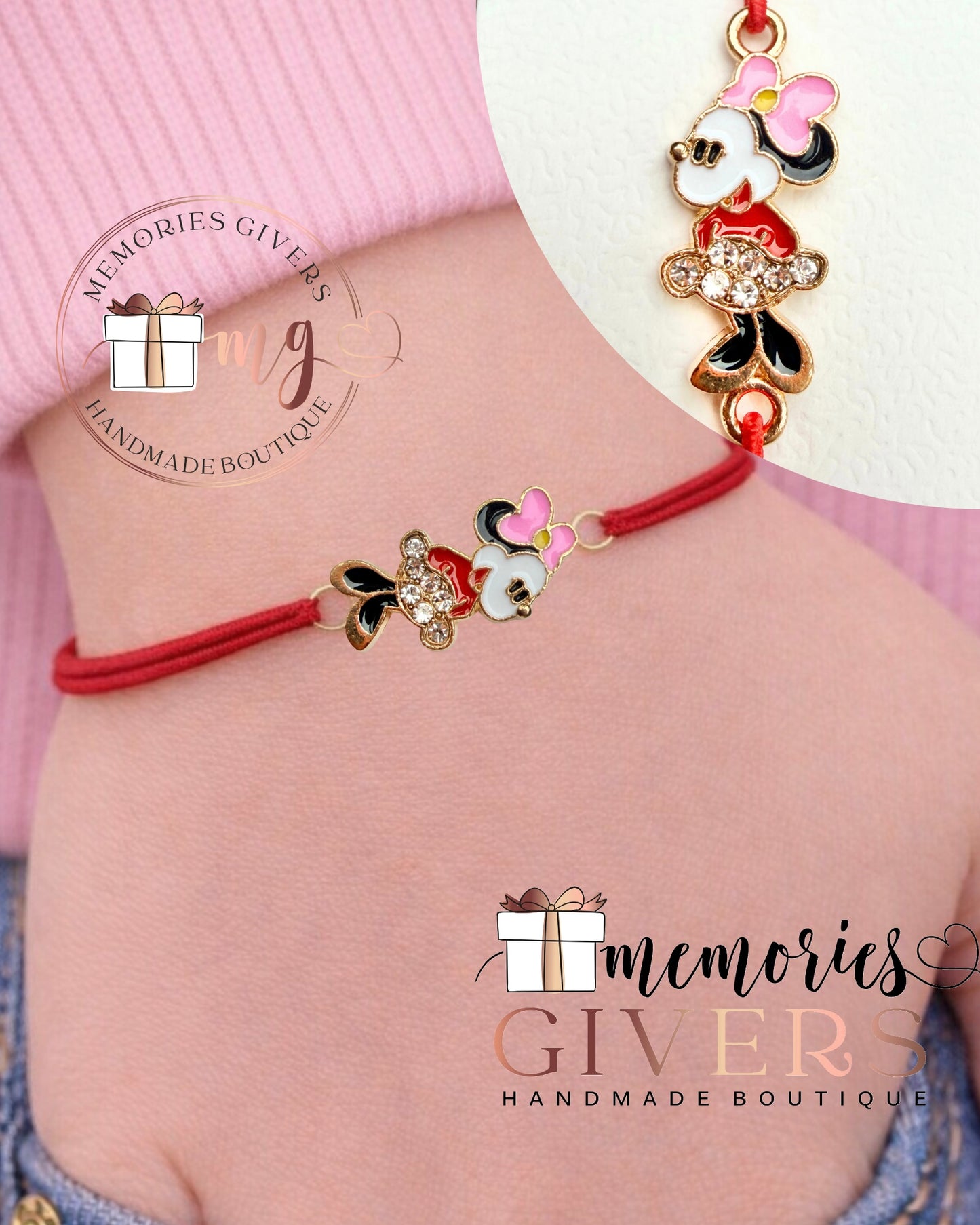 Brățară elastică ajustabilă pentru fetiță - MINNIE MOUSE