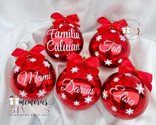 Glob roșu personalizat 8cm
