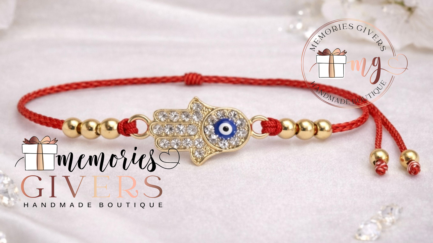 Brățară ajustabilă - MÂNĂ cu ochi albastru