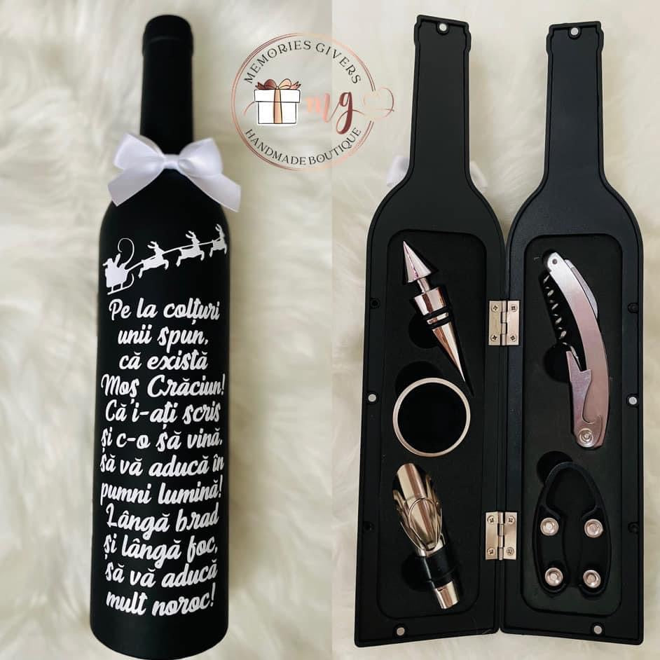 Sticlă personalizată cu băutură sau cu accesorii în interior