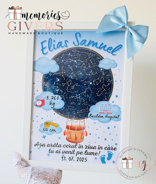 Tabloul A4 cu datele de naștere