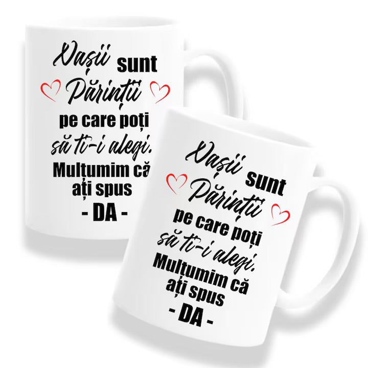 Căni personalizate pentru Nașii de Cununie
