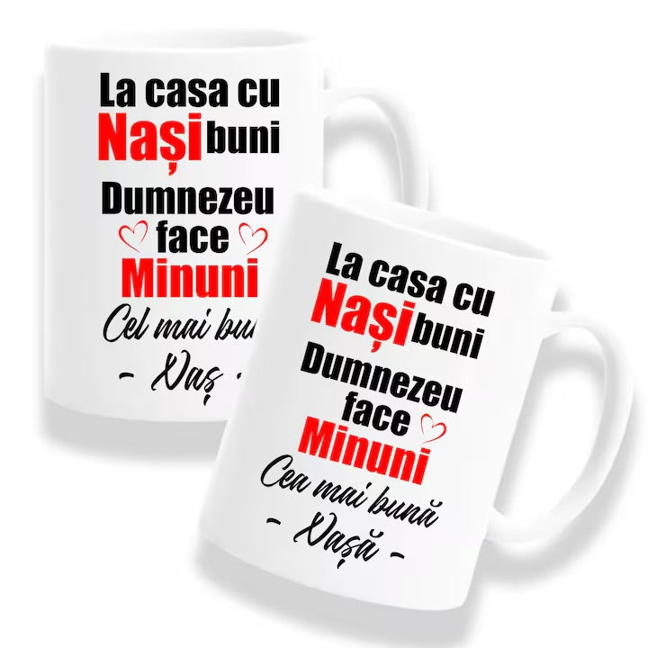Căni personalizate pentru Nașii de Cununie