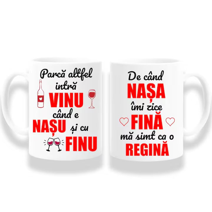 Căni personalizate pentru Nașii de Cununie