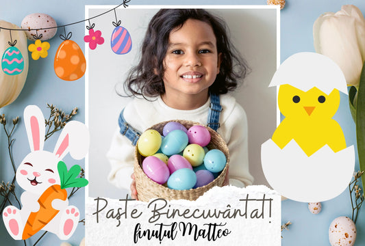 Magnet de frigider pentru Paște 15x10cm