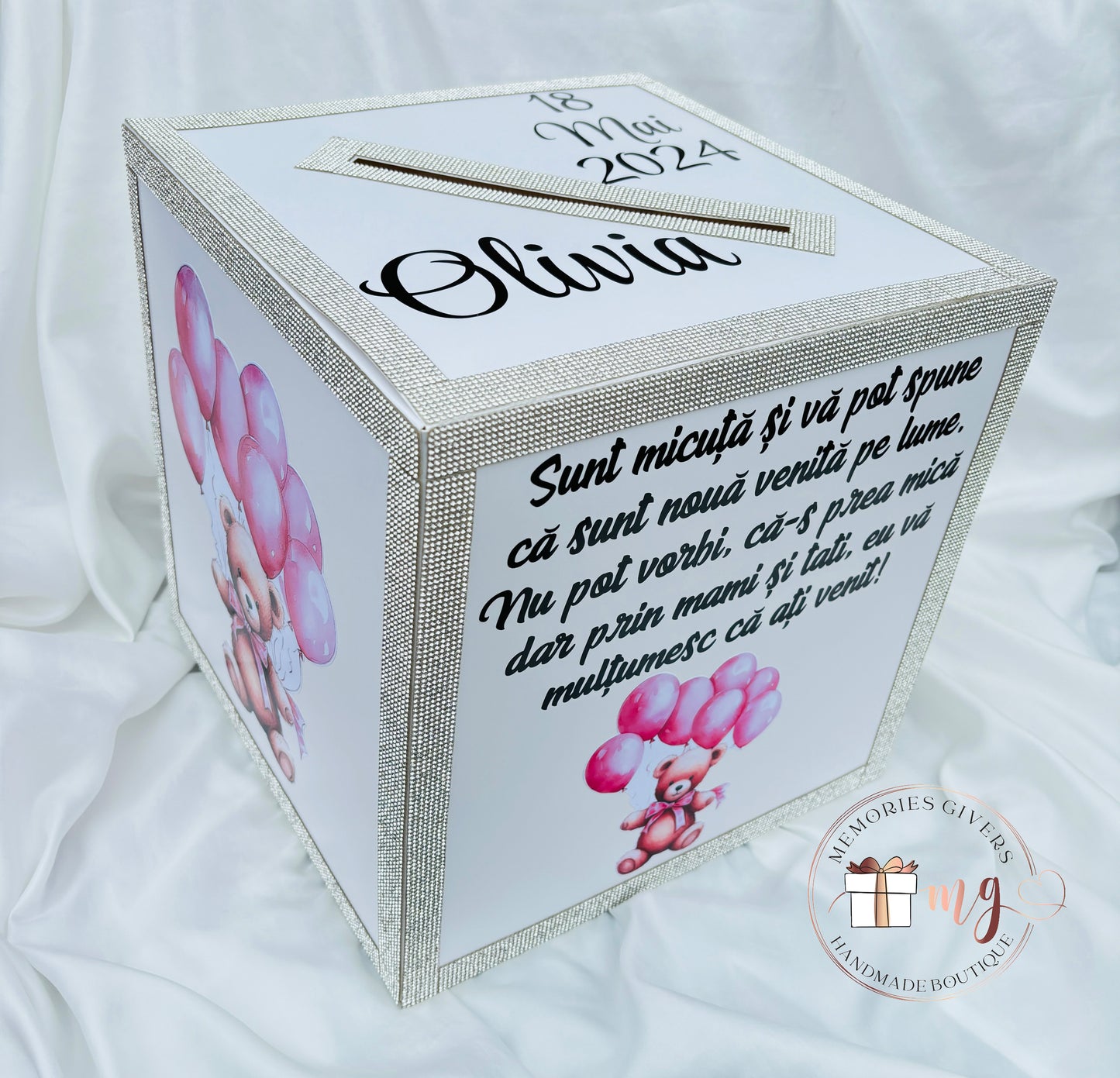Cutie din carton pentru bani/dar - model fete