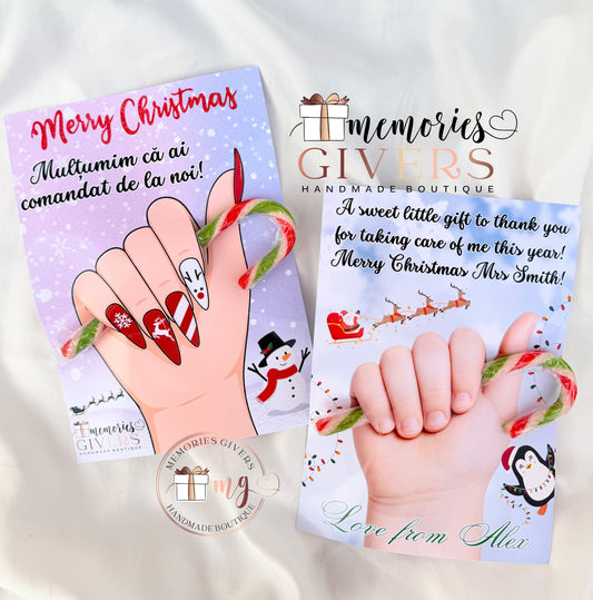 Felicitare 18x13cm cu acadea de Crăciun