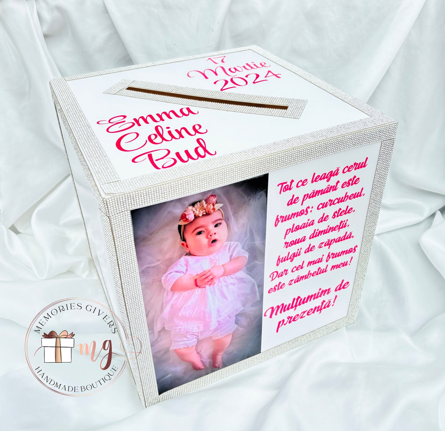 Cutie din carton pentru bani/dar - model fete