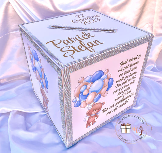 Cutie din carton pentru bani/dar cu sau fără plicuri de bani