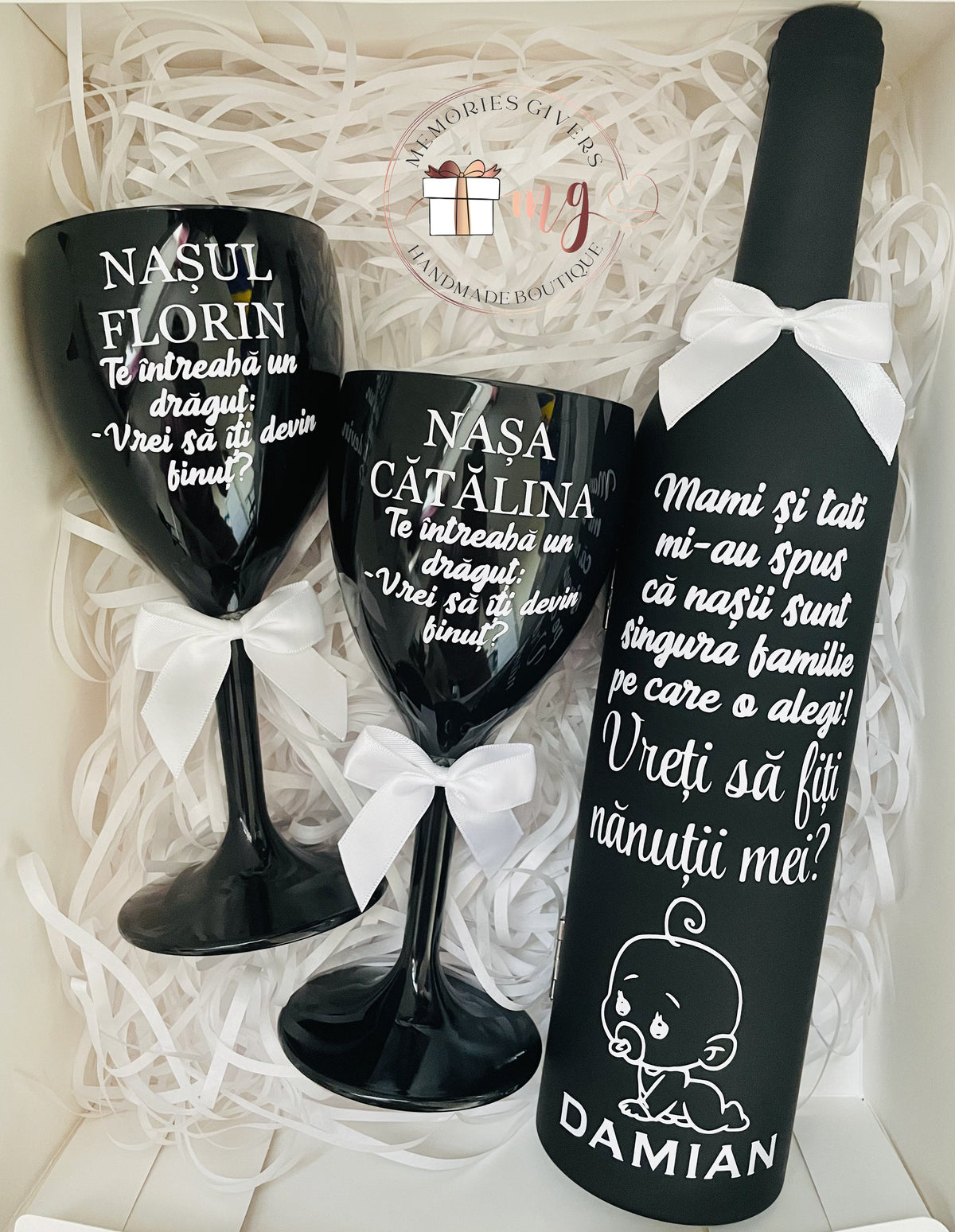 Set din sticlă & pahare cu sau fără ciocolată