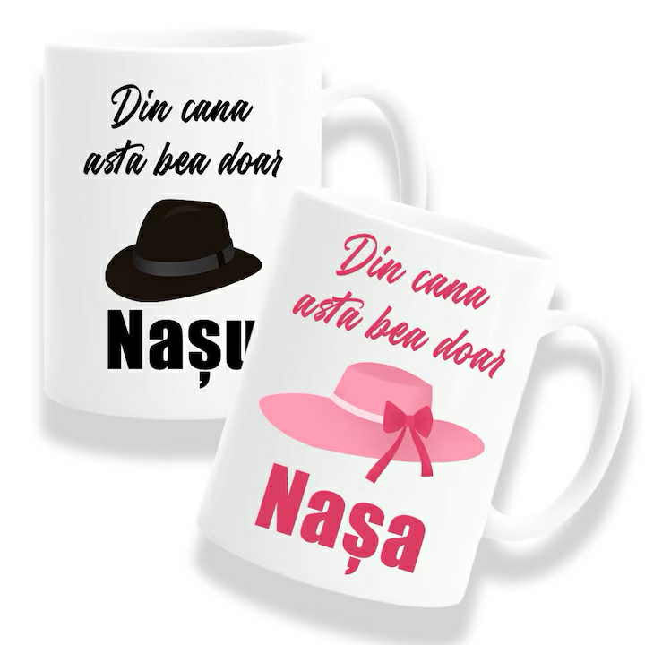 Căni personalizate pentru Nașii de Cununie