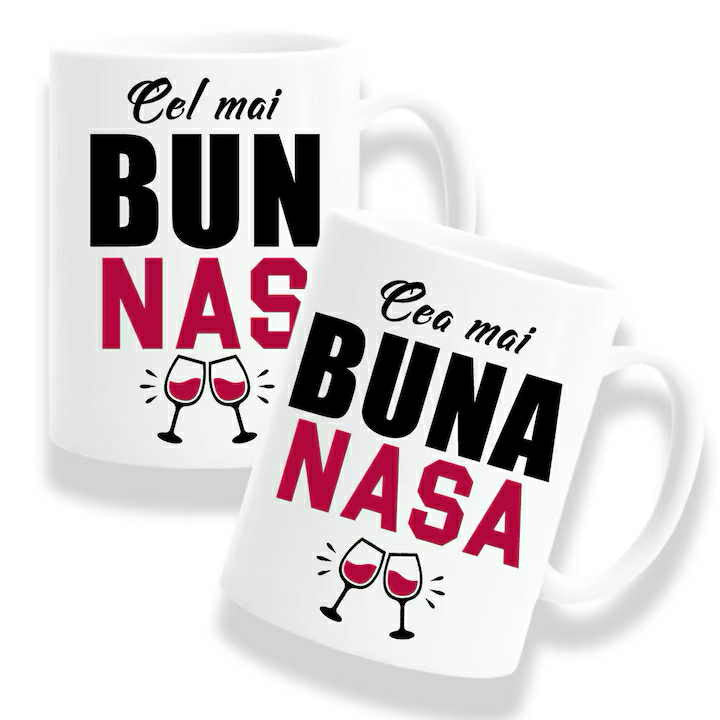 Căni personalizate pentru Nașii de Cununie
