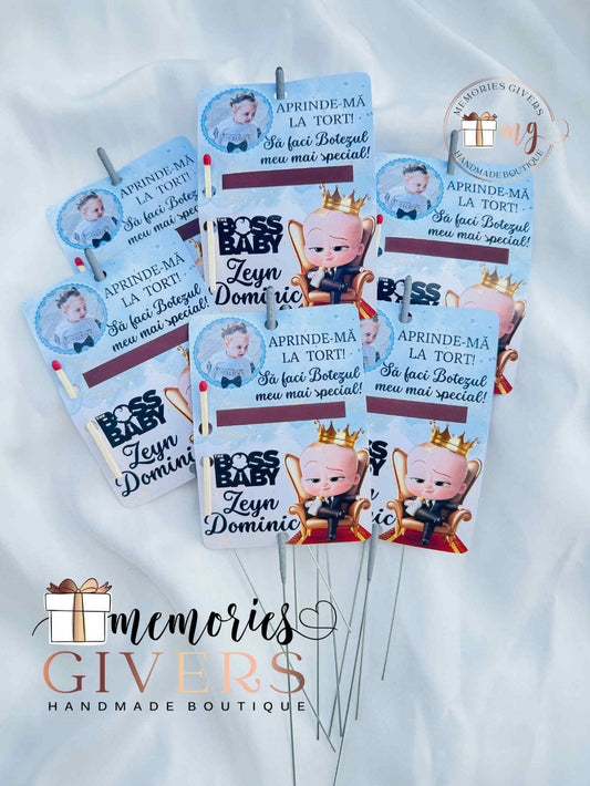 Artificii cu chibrit și scăpărici - model băieți