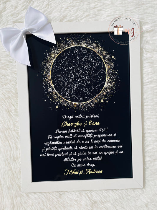 Tabloul A4 cu sau fără sticlă și pungă de cadou