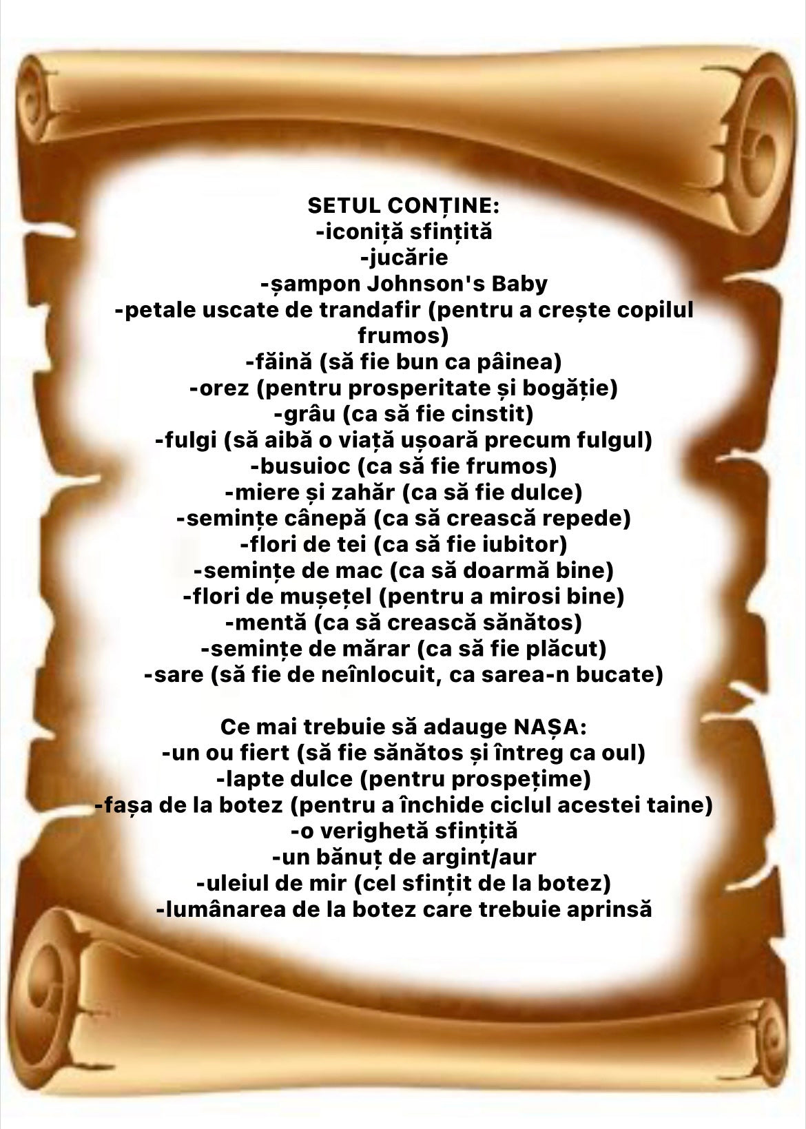 Set prima băiță după Botez fără hăinuțe