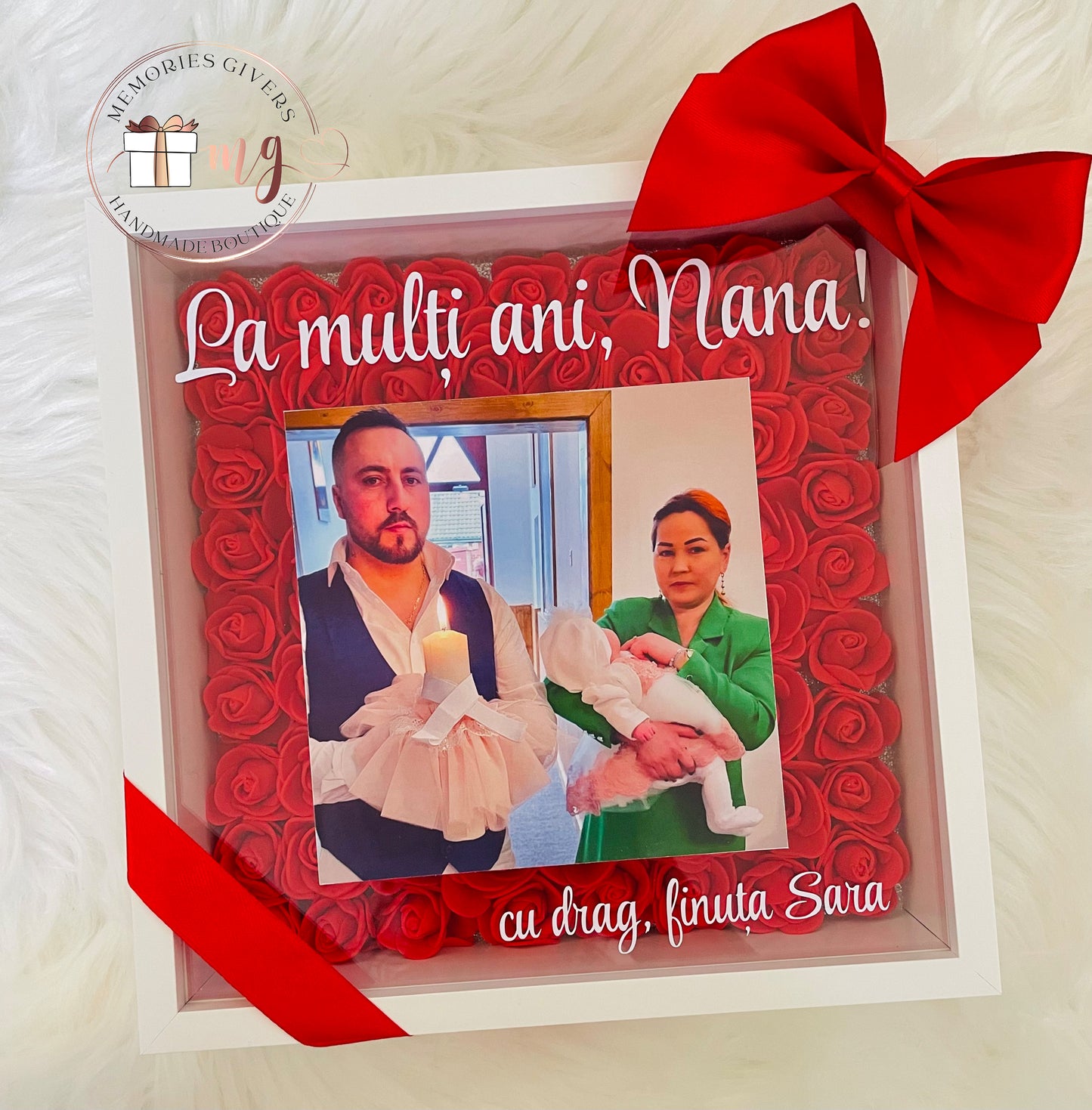 Tablou 3D cu poză și mesaj