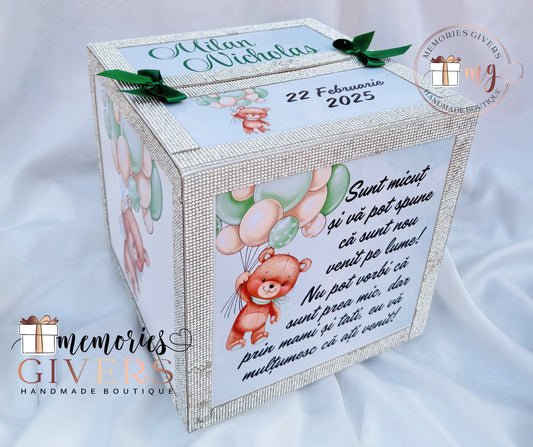 Cutie din carton pentru bani/dar cu sau fără plicuri de bani