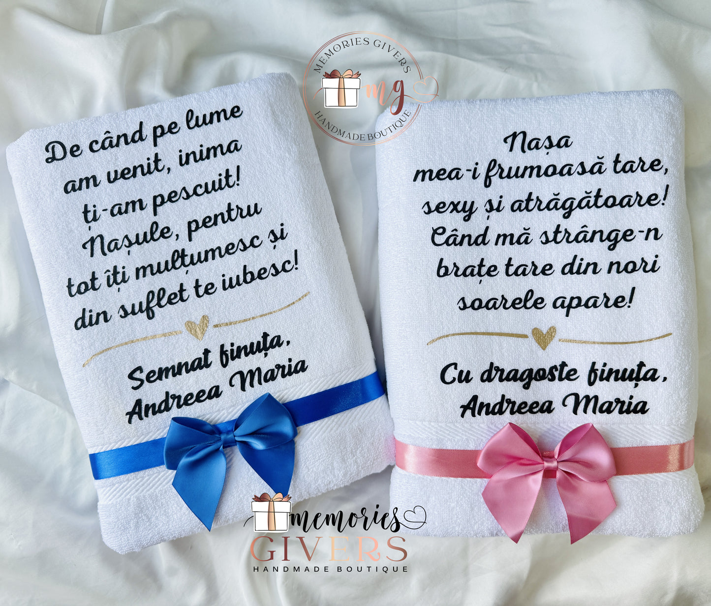 Prosoape de baie personalizate cu vinyl 70x130cm