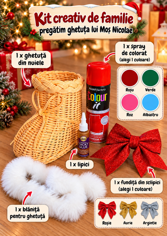 Kit complet de decorat Ghetuța lui Moș Nicolae