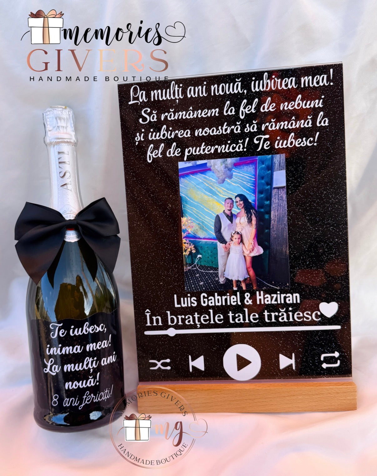 Placă acrilică/tablou A4 cu melodie cu sau fără sticlă