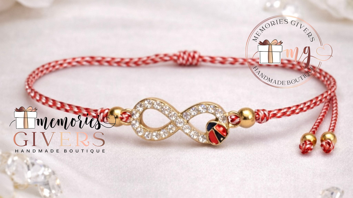 Brățară ajustabilă - INFINIT cu gărgăriță