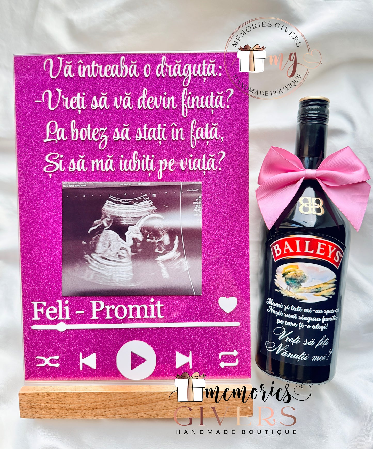 Placă acrilică/tablou A4 cu melodie cu sau fără sticlă