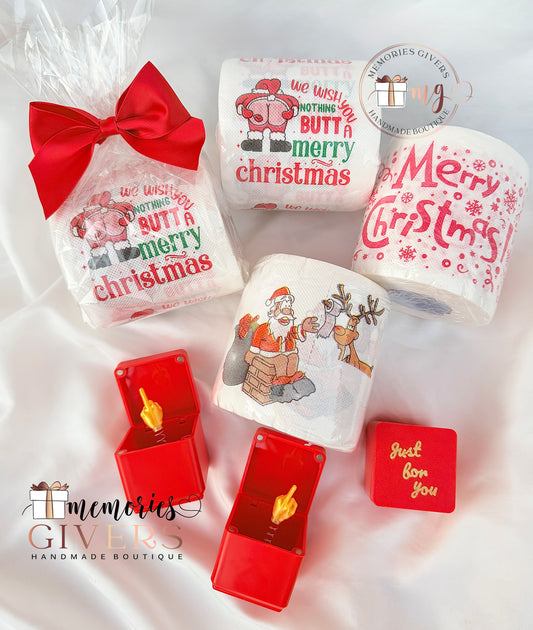 Hârtie igienică de Crăciun cu sau fără cutiuța cu "Semnul Păcii"🖕🏼🤣