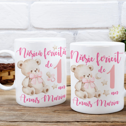 Căni personalizate pentru Nașii de Botez