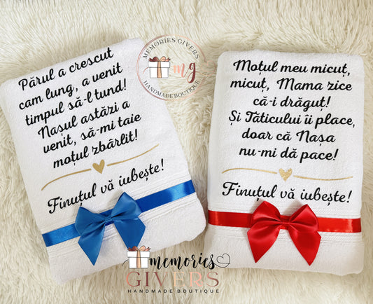 Prosoape de baie personalizate cu vinyl 70x130cm
