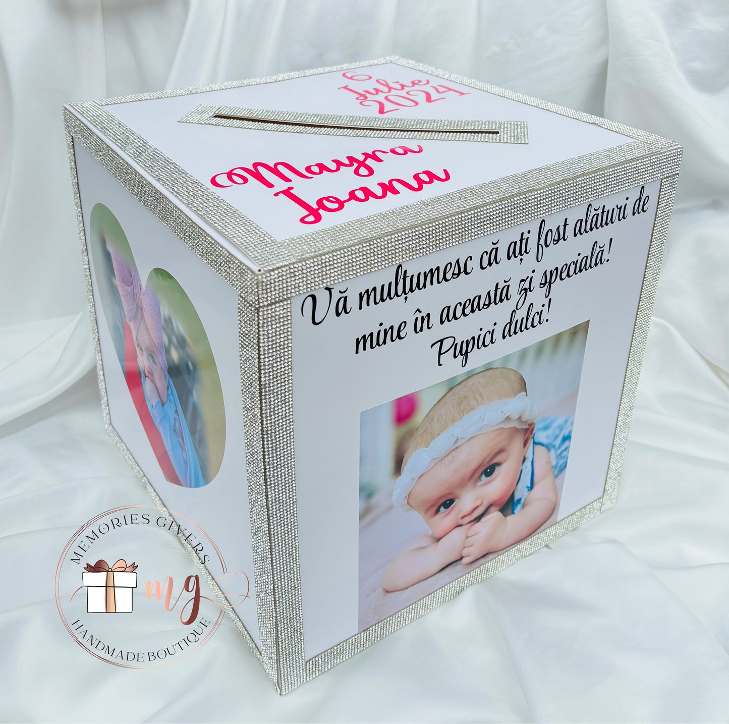 Cutie din carton pentru bani/dar 30x30cm - model fete